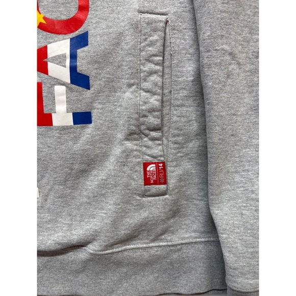 The North Face RU/14 Olympic National Flag Hoodie Sweater Mens Sz XL Gray USA - Picture 2 of 6